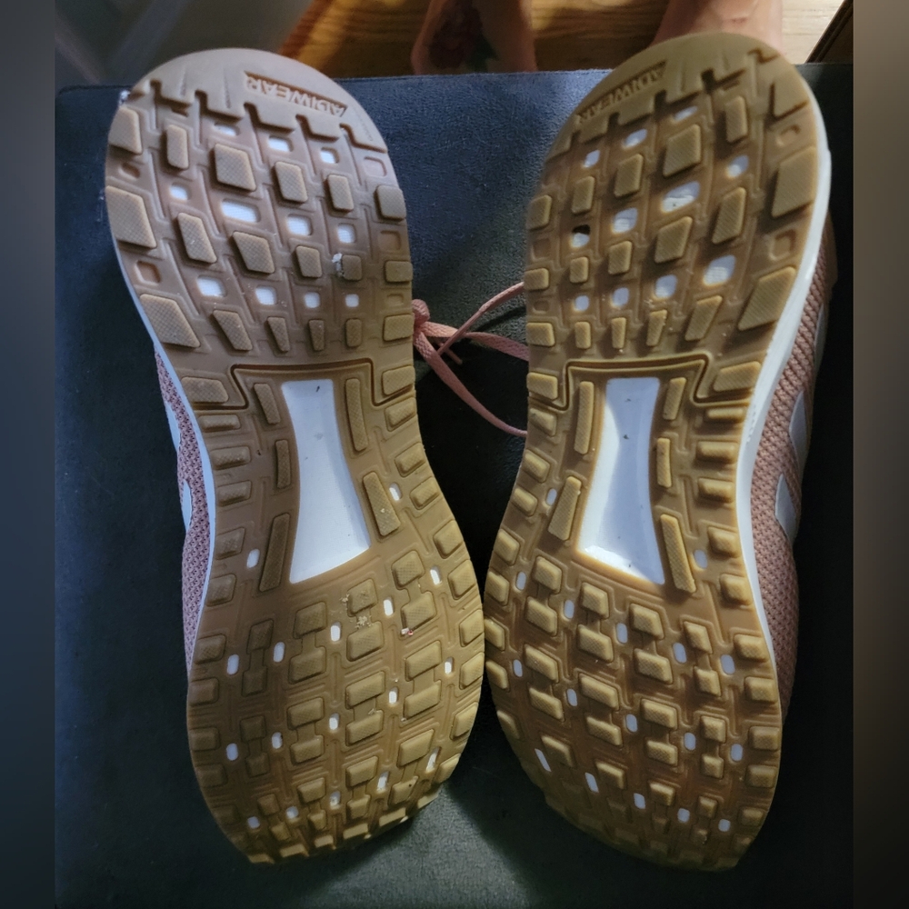 Adidas Light Pink and White Athletic Shoes with Breathable Mesh Size 10 - Picture 5 of 7